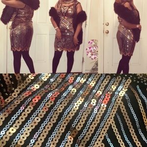 Great gatsby themed sequins dress